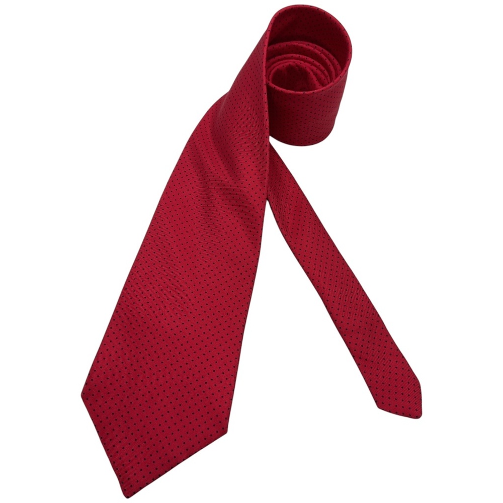 NEW & LINGWOOD Red Polka Dot Silk LUXURY Tie ENGLAND